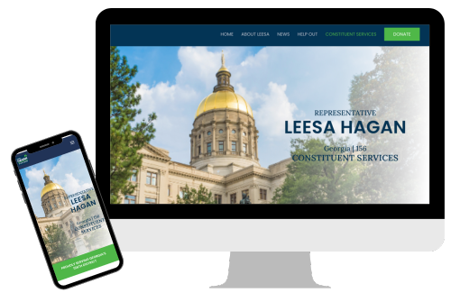 This is an example of great political campaign website design for a constituent services page.